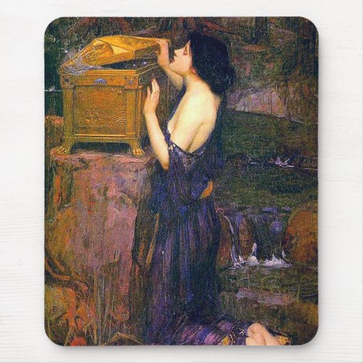 Tapis De Souris Pandora par John William Waterhouse (Devant)