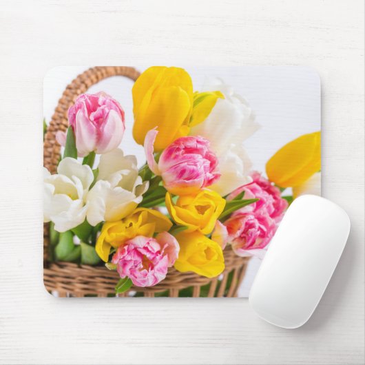 Tapis De Souris Panier à fleurs Panier à souris (Avec souris)