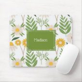 Tapis De Souris Panier à souris à fleurs vertes ! (Avec souris)