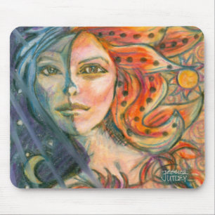 Tapis De Souris Panier à souris pour déesse Imaginaire avec lune e