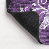 Tapis De Souris Panier à souris violet Tour Eiffel (Coin)