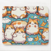 Tapis De Souris panier de chat mignon (Devant)