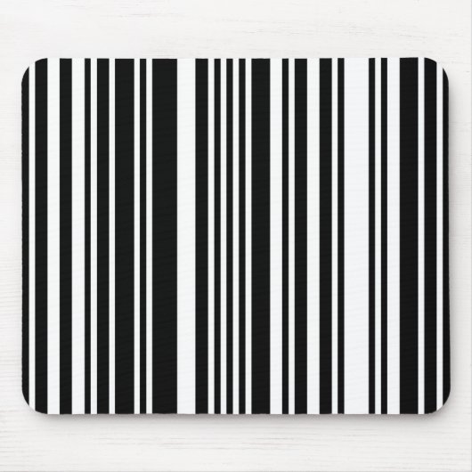Tapis De Souris Panier de la souris à code-barres noir (Devant)
