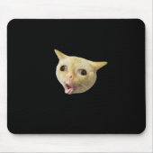 Tapis De Souris Panier de souris à mème de chat toussant (Devant)