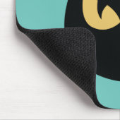 Tapis De Souris Panier de souris à visage de chat noir (Coin)
