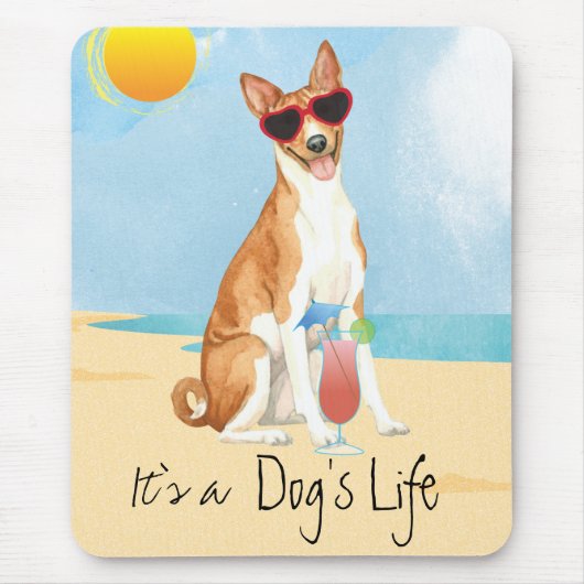 Tapis De Souris Panier de souris Basenji (Devant)