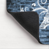 Tapis De Souris Panier de souris bleu Tour Eiffel (Coin)