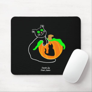 Tapis De Souris Panier de souris Citrouille de chat noir