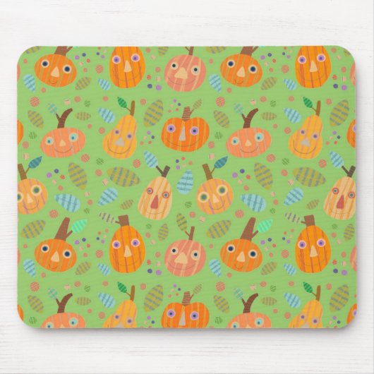 Tapis De Souris Panier de souris de patchs citrouille (Devant)