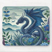 Tapis De Souris Panier de souris Dragon Bleu | Bureau Inspiré Par (Devant)