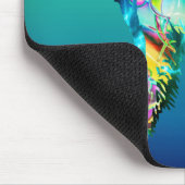 Tapis De Souris Panier de souris en argent bleu-vert (Coin)