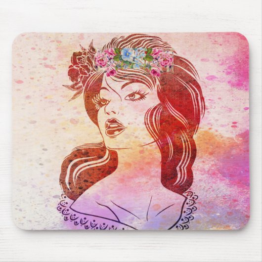 Tapis De Souris Panier de souris femme (Devant)
