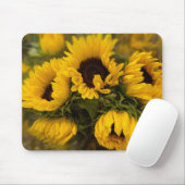 Tapis De Souris Panier de souris flou de tournesol (Avec souris)