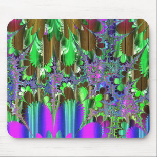 Tapis De Souris Panier de souris frigorifique violet et vert