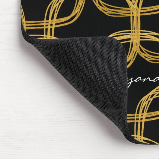 Tapis De Souris Panier de souris Glam moderne Gold Foil Circle (Coin)