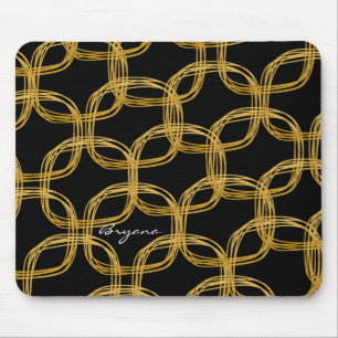 Tapis De Souris Panier de souris Glam moderne Gold Foil Circle