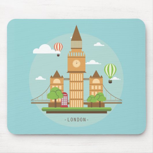 Tapis De Souris Panier de souris Londres Angleterre (Devant)