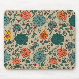 Tapis De Souris Panier de souris Motif à fleurs rétros