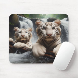 Tapis De Souris Panier de souris mouillé en tigre