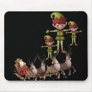 Tapis De Souris Panier de souris père Noël