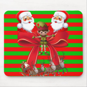 Tapis De Souris Panier de souris père Noël