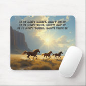 Tapis De Souris Panier de souris Proverbe Cowboy (Avec souris)