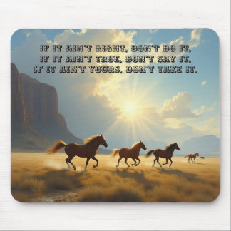 Tapis De Souris Panier de souris Proverbe Cowboy