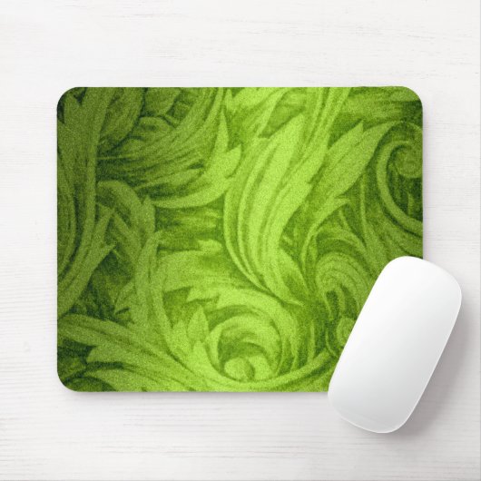 Tapis De Souris Panier de souris Shimmer Leaf Damask (Avec souris)