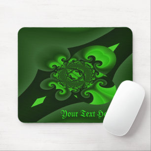 Tapis De Souris Panier De Souris Vert Foncé Et Spirale De Lime