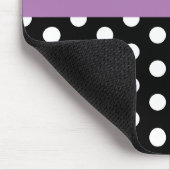 Tapis De Souris Panier de souris violet noir blanc Polka point Mon (Coin)