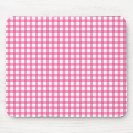 Tapis De Souris Panier En vichy rose (Devant)