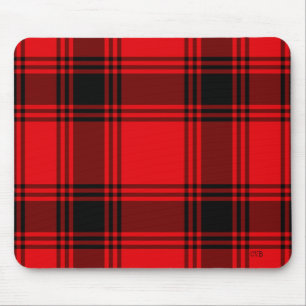 Tapis De Souris Panier initial de souris rouge et noir