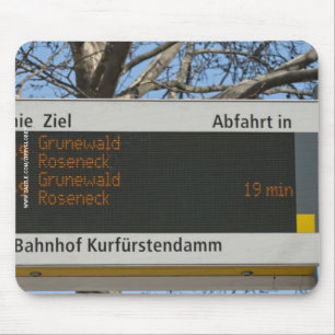 Tapis De Souris Panneau d'arrêt de bus à Berlin