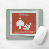 Tapis De Souris Panneau d'avertissement (Avec souris)