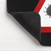 Tapis De Souris Panneau d'avertissement de bactéries (Coin)