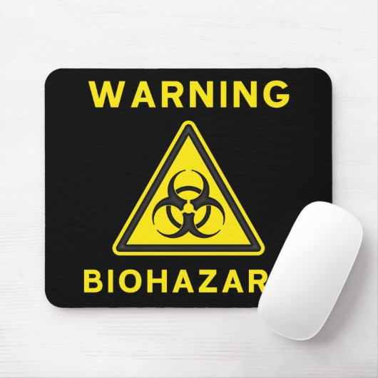 Tapis De Souris Panneau d'avertissement de Biohazard Mousepad (Avec souris)