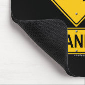 Tapis De Souris Panneau d'avertissement de panique (Coin)