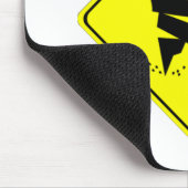 Tapis De Souris Panneau d'avertissement de tornade (Coin)