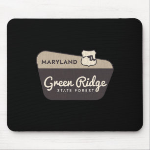 Tapis De Souris Panneau de bienvenue de la forêt d'État de Green R