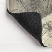Tapis De Souris Panneau de jardin avec Feuilles, fleurs et herbe (Coin)
