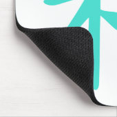 Tapis De Souris Panneau de paix chinois bleu turquoise (Coin)