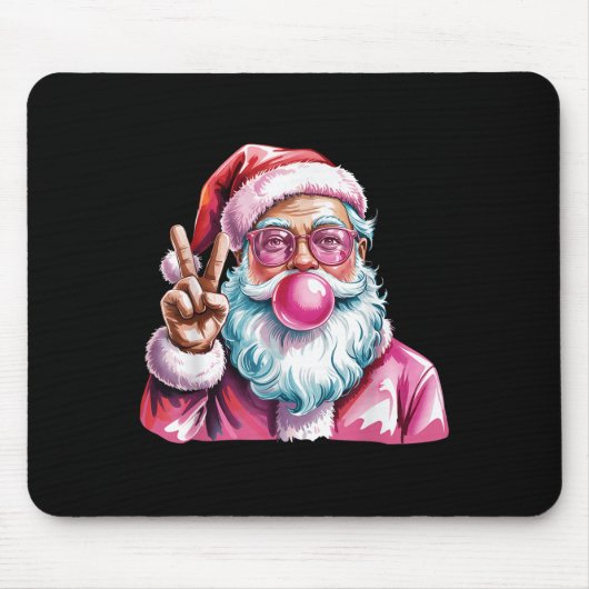Tapis De Souris Panneau de Paix de Noël Main Santa Claus Nk Bubble (Devant)