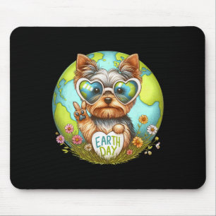 Tapis De Souris Panneau de Paix Main Yorkshire Terrier Enfants Hom