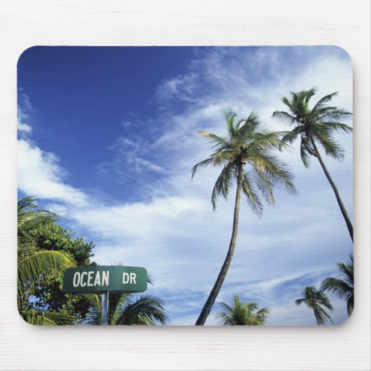 Tapis De Souris Panneau de route Ocean Drive, South Beach, Miami, (Devant)