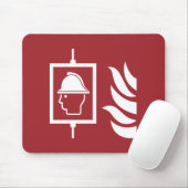 Tapis De Souris Panneau de sécurité de l'ascenseur des pompiers (Avec souris)