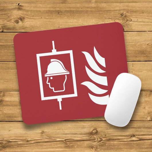 Tapis De Souris Panneau de sécurité de l'ascenseur des pompiers