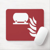 Tapis De Souris Panneau de sécurité d'installation d'un extincteur (Avec souris)