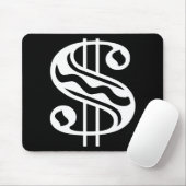 Tapis De Souris Panneau dollar - blanc (Avec souris)