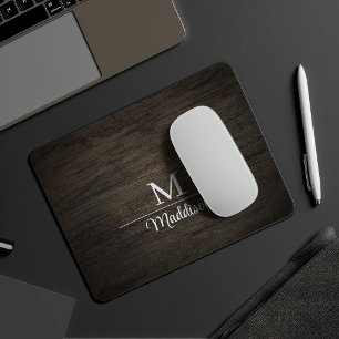 Tapis De Souris Panneau en bois sombre personnalisé