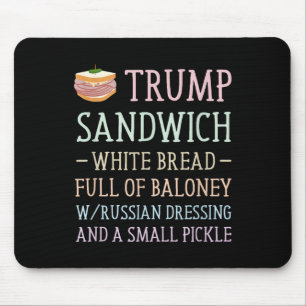 Tapis De Souris Panneau sandwich anti-Trump drôle